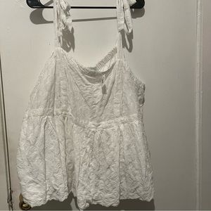 Plus Size Eyelet Babydoll  top